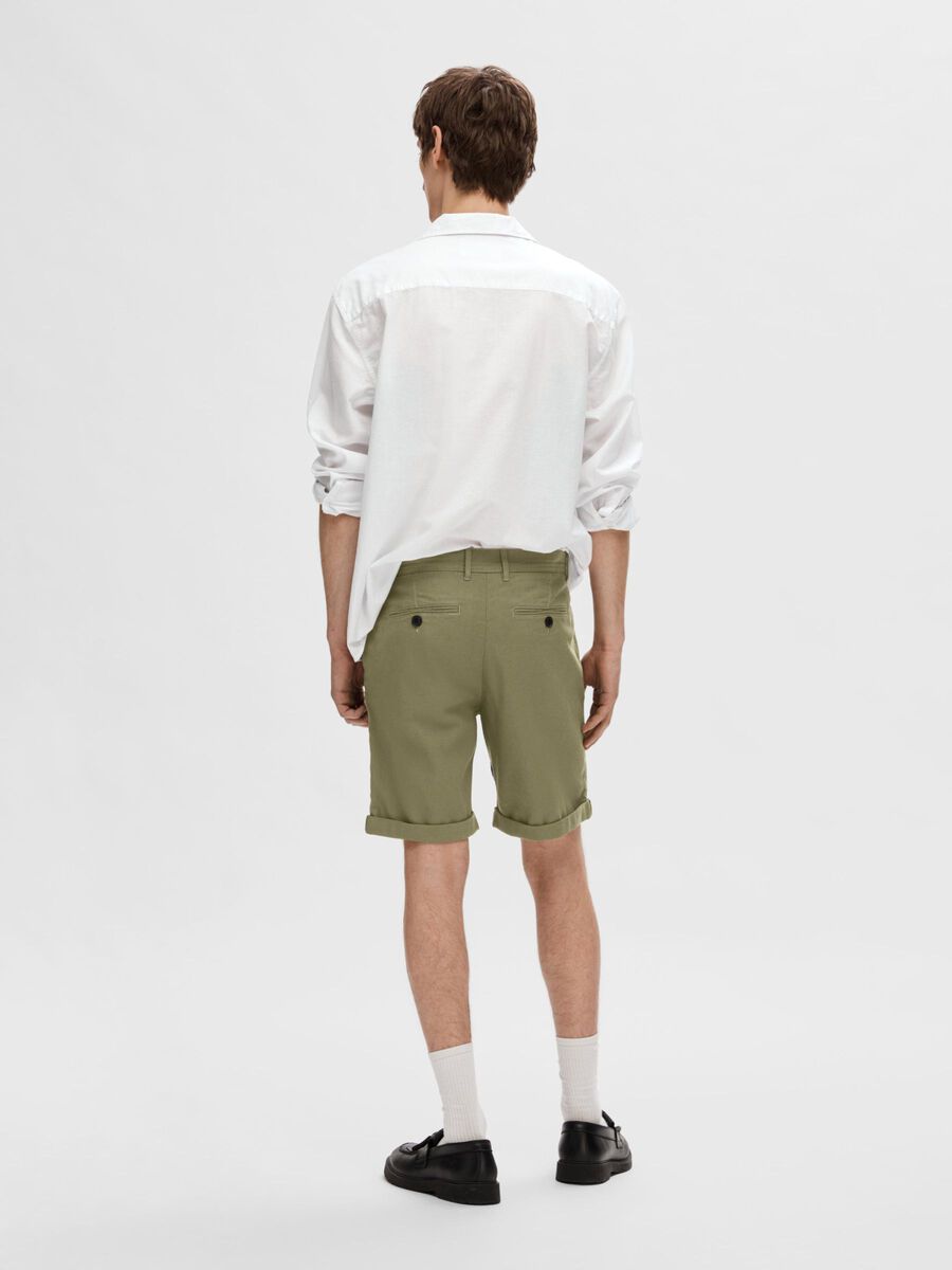 Selected DEHNBARE BAUMWOLL SHORTS, Burnt Olive, highres - 16092357_BurntOlive_1077240_004.jpg