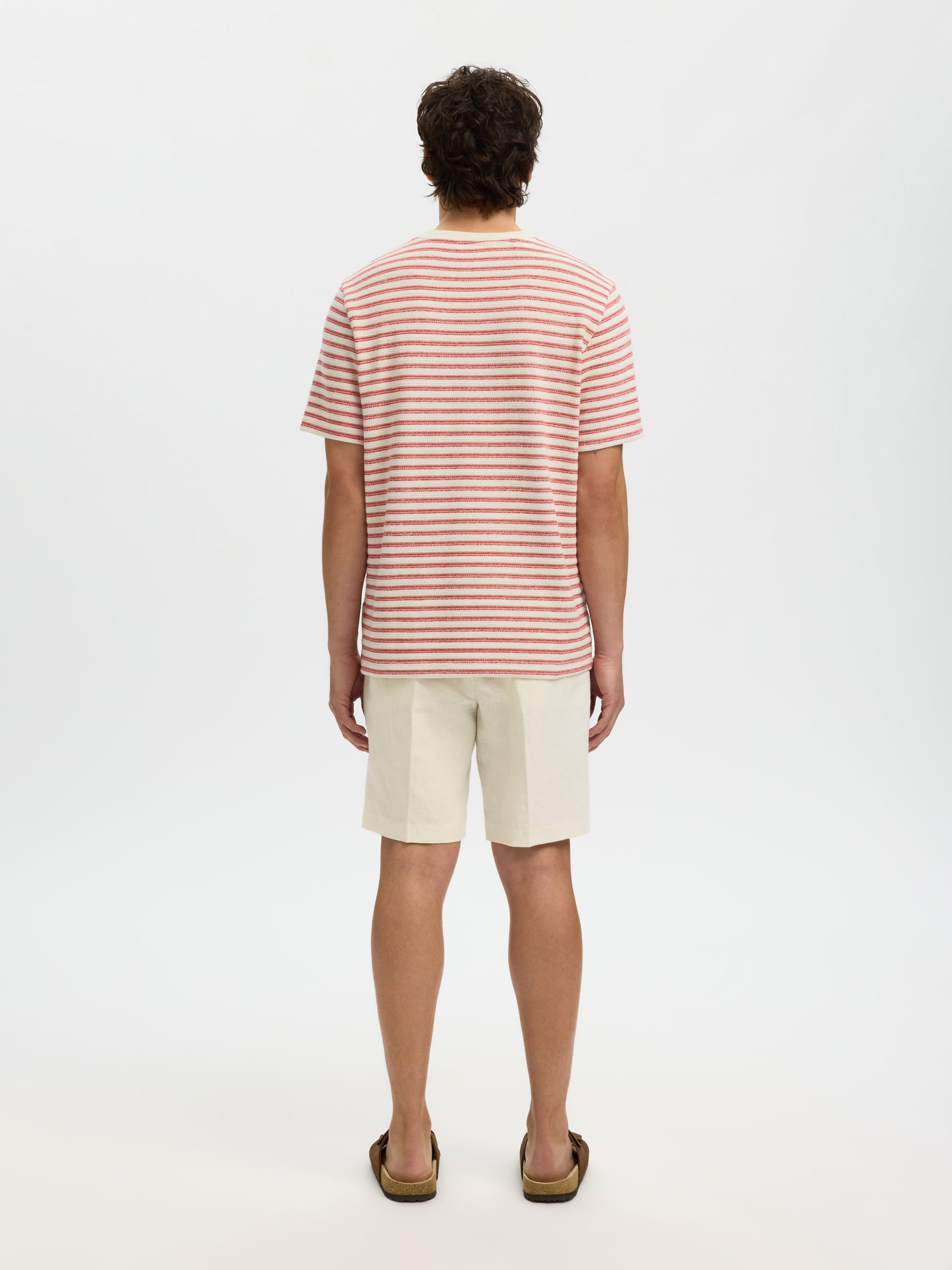 STRIPED T-SHIRT, Egret, highres