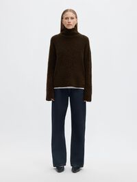 WOOL BLEND HIGH-NECK JUMPER, Delicioso, highres