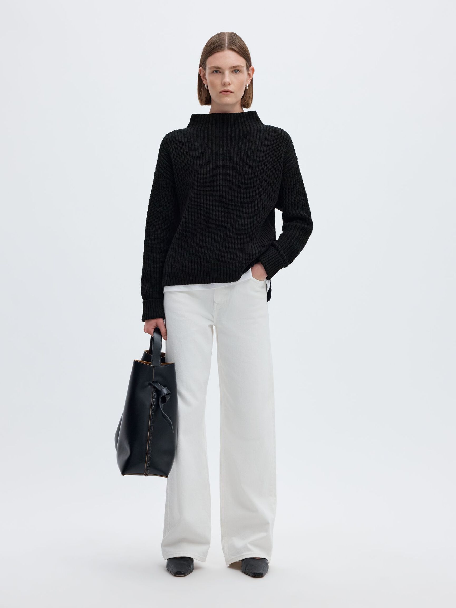 PULLOVER, Black, highres