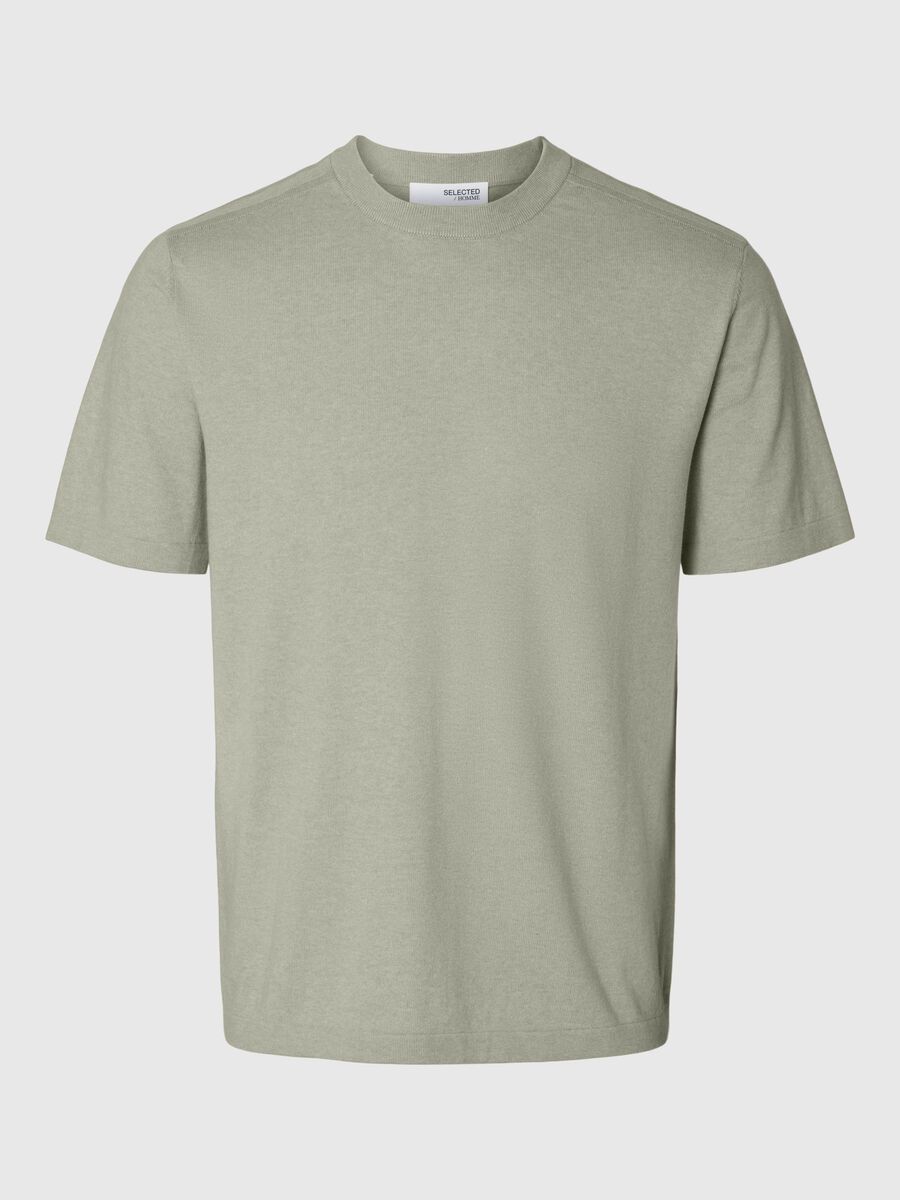 Selected 100% COTTON KNITTED TOP, Iceberg Green, highres - 16098946_IcebergGreen_001.jpg