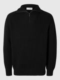 Selected 100% BAUMWOLL HALF-ZIP PULLOVER, Black, highres - 16094566_Black_001.jpg