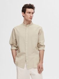 LANGARM LEINENMIX HEMD, Pure Cashmere, highres