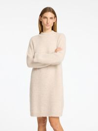 LAINE MÉLANGÉE MINI-ROBE, Birch, highres