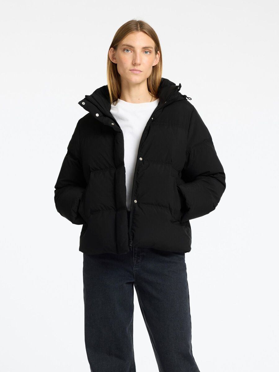 Selected KURZE WATTIERTE JACKE, Black, highres - 16094223_Black_003.jpg