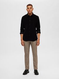 CORDUROY SHIRT, Black, highres