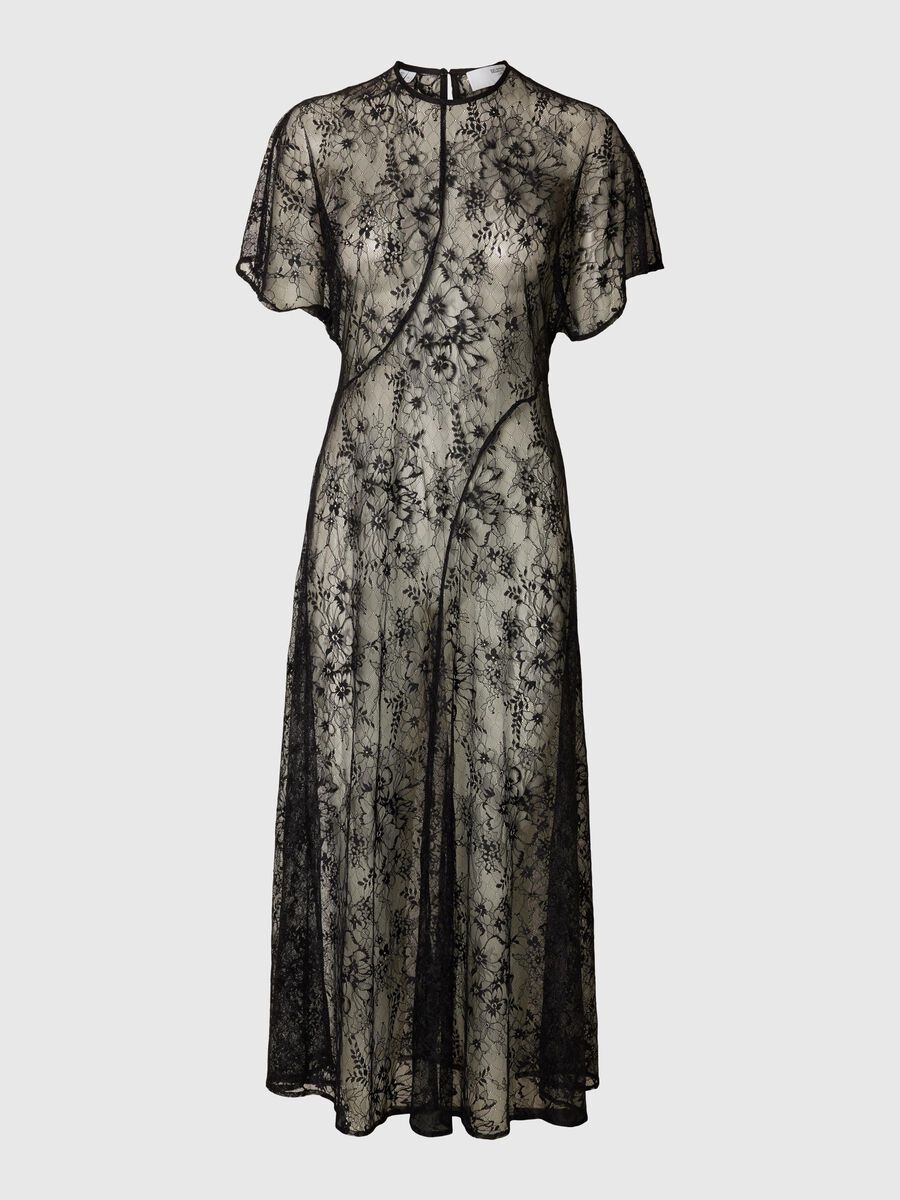 Selected LACE MIDI DRESS, Black, highres - 16097759_Black_001.jpg