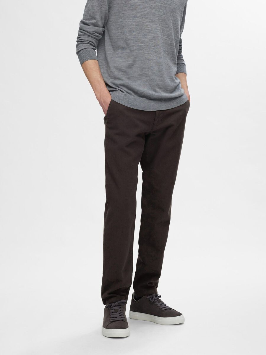 Selected 175 SLIM FIT STRUCTURED CHINOS, Chocolate Torte, highres - 16091554_ChocolateTorte_003.jpg
