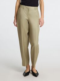 MID WAIST BARREL FIT TROUSERS, Vetiver, highres