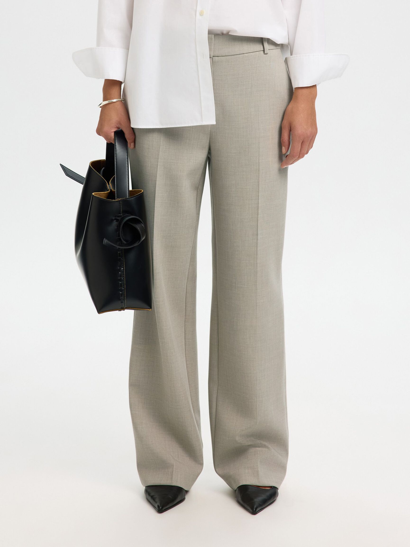 TAILORED WIDE-LEG TROUSERS, Island Fossil, highres