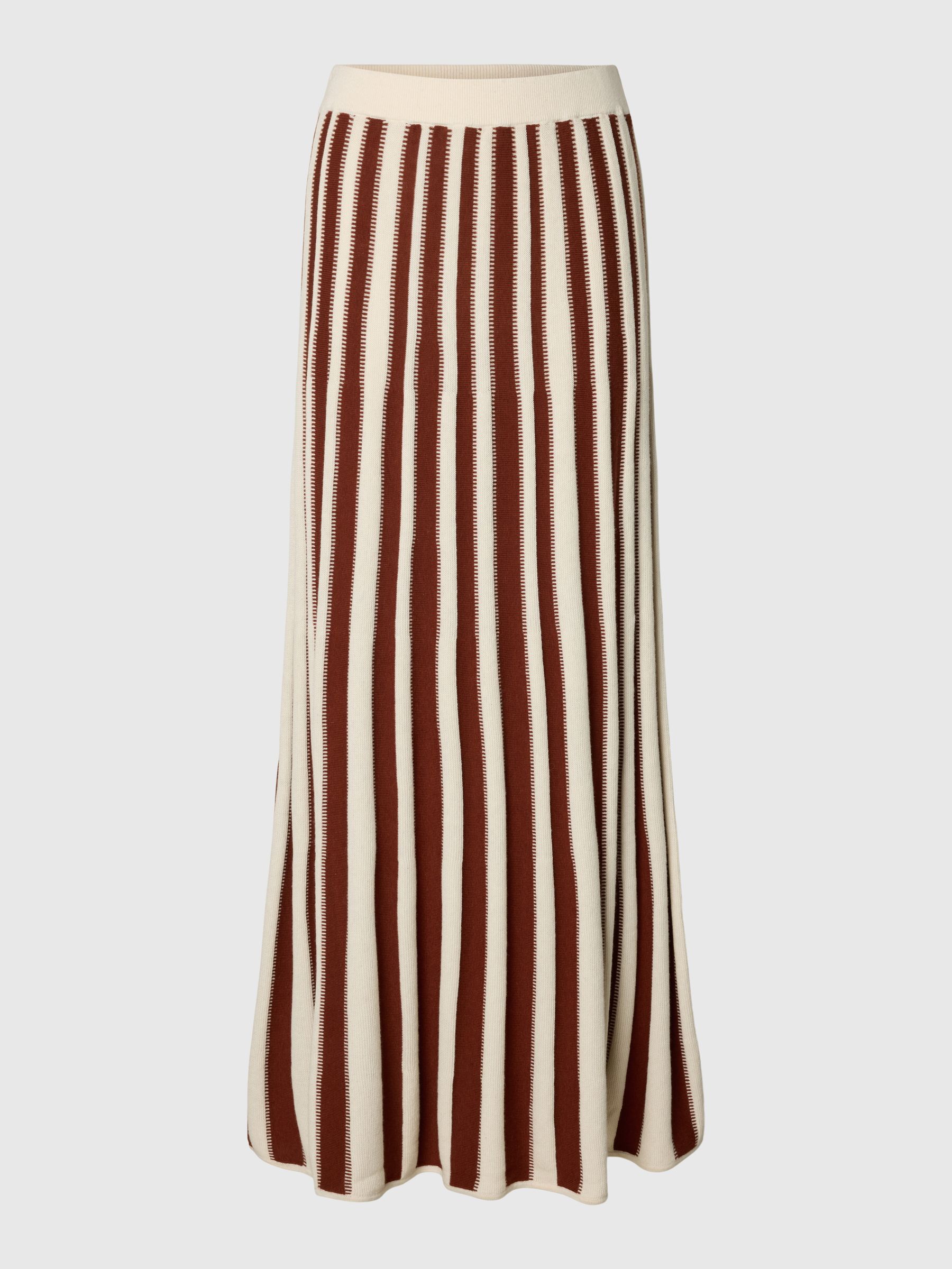 MAXI KNITTED SKIRT, Birch, highres