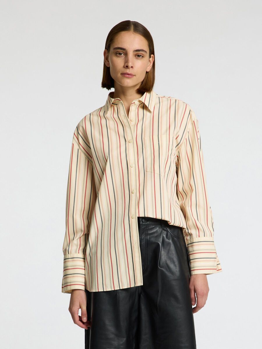 Selected OVERSIZED STRIPED SHIRT, Birch, highres - 16099051_Birch_1214465_003.jpg