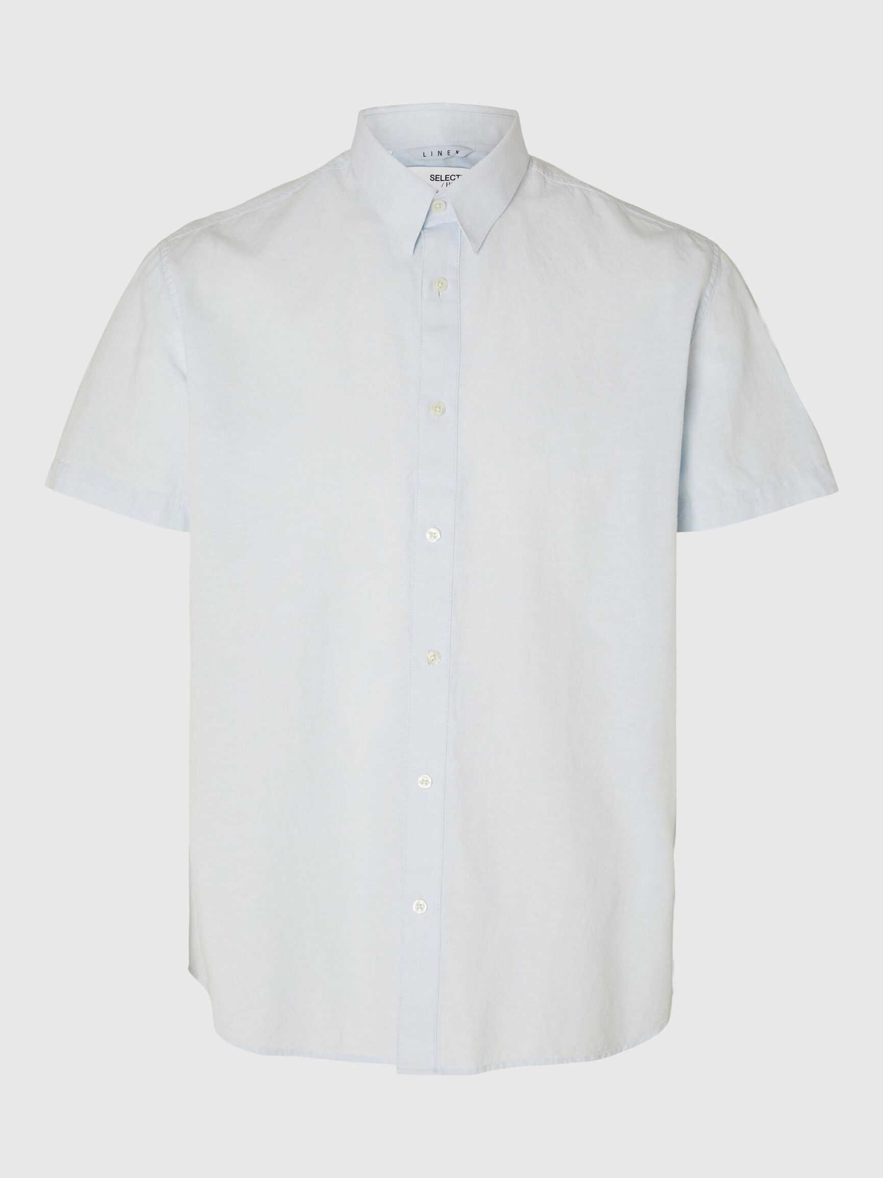 COTTON BLEND SHORT SLEEVED SHIRT, Skyway, highres