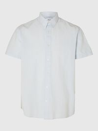 COTTON BLEND SHORT SLEEVED SHIRT, Skyway, highres