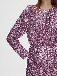 PAILLETTEN MINIKLEID, Pink Lavender, highres