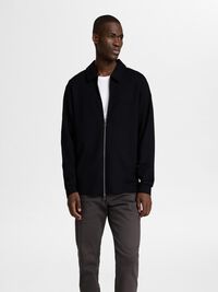 VISKOSEMIX STRICKJACKE, Black, highres