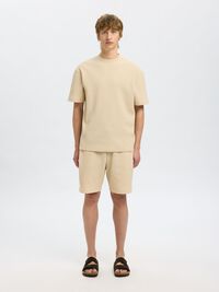 RELAXED FIT WAFFELMUSTER T-SHIRT, Fog, highres