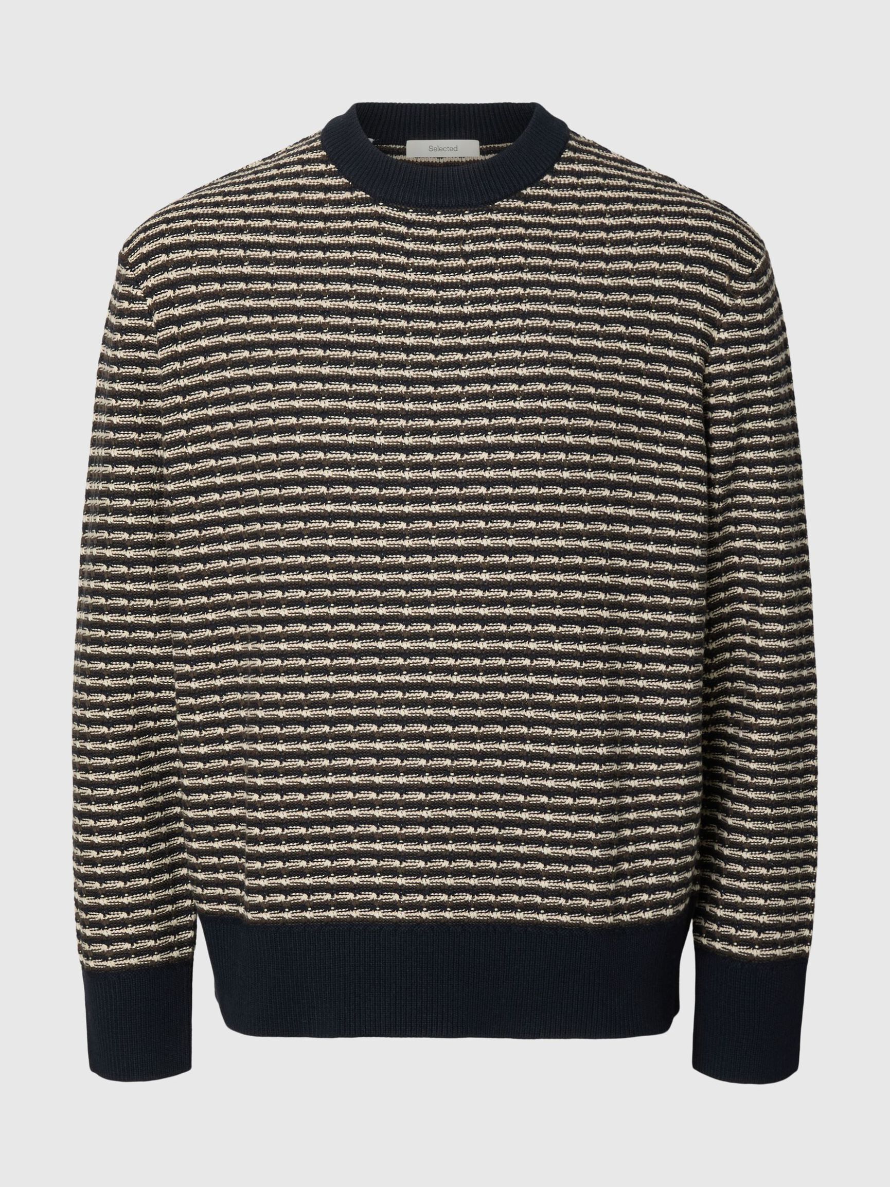 COTTON CREWNECK JUMPER, Sky Captain, highres