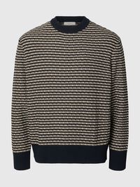 COTTON CREWNECK JUMPER, Sky Captain, highres