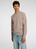 Selected 100% KATOEN PULLOVER MET RONDE HALS, Oatmeal, highres - 16094385_Oatmeal_1154768_008.jpg