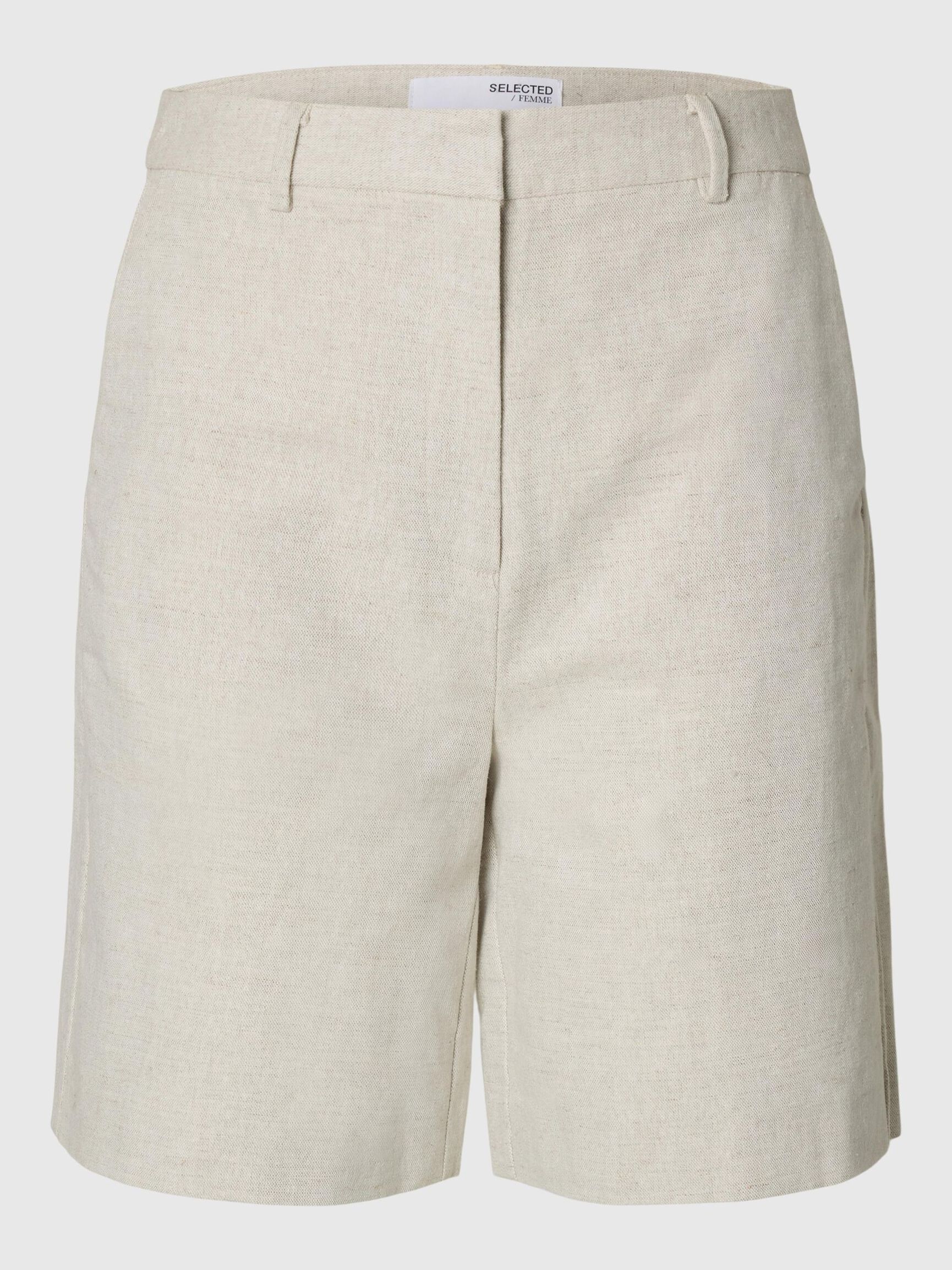 EXTRA WIDE FIT LINEN-BLEND SHORTS, Nomad, highres