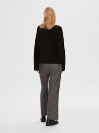 WOLLGEMISCH ROLLKRAGEN PULLOVER, Black, highres