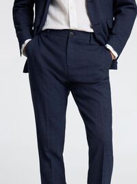 SLIM FIT SUIT TROUSERS, Dark Navy, highres