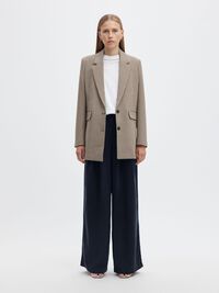 PLEATED WIDE-LEG TROUSERS, Dark Sapphire, highres