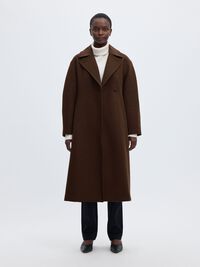 WOOL BLEND LONG COAT, Delicioso, highres