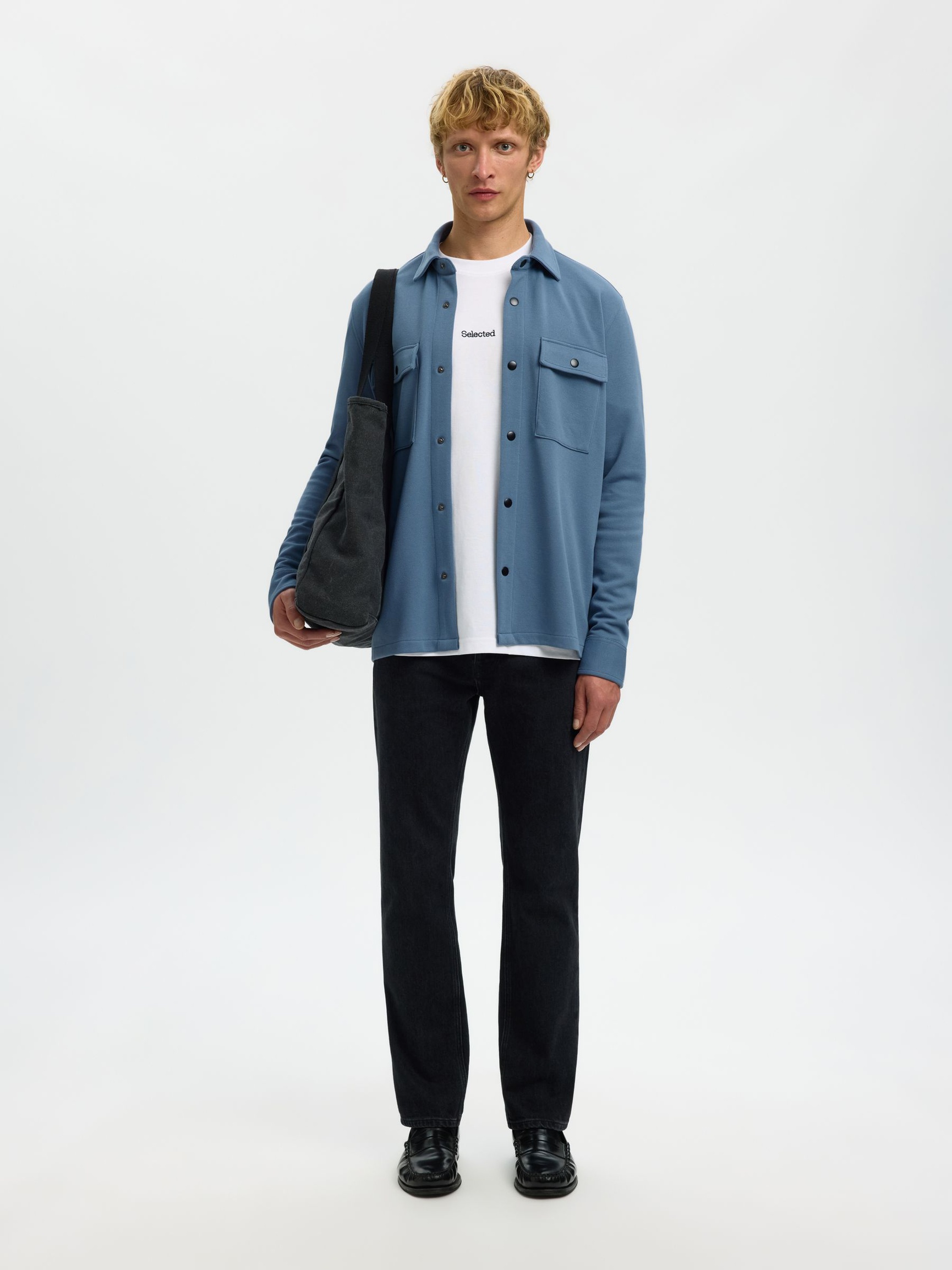 KLASSIEKE OVERSHIRT, Blue Mirage, highres