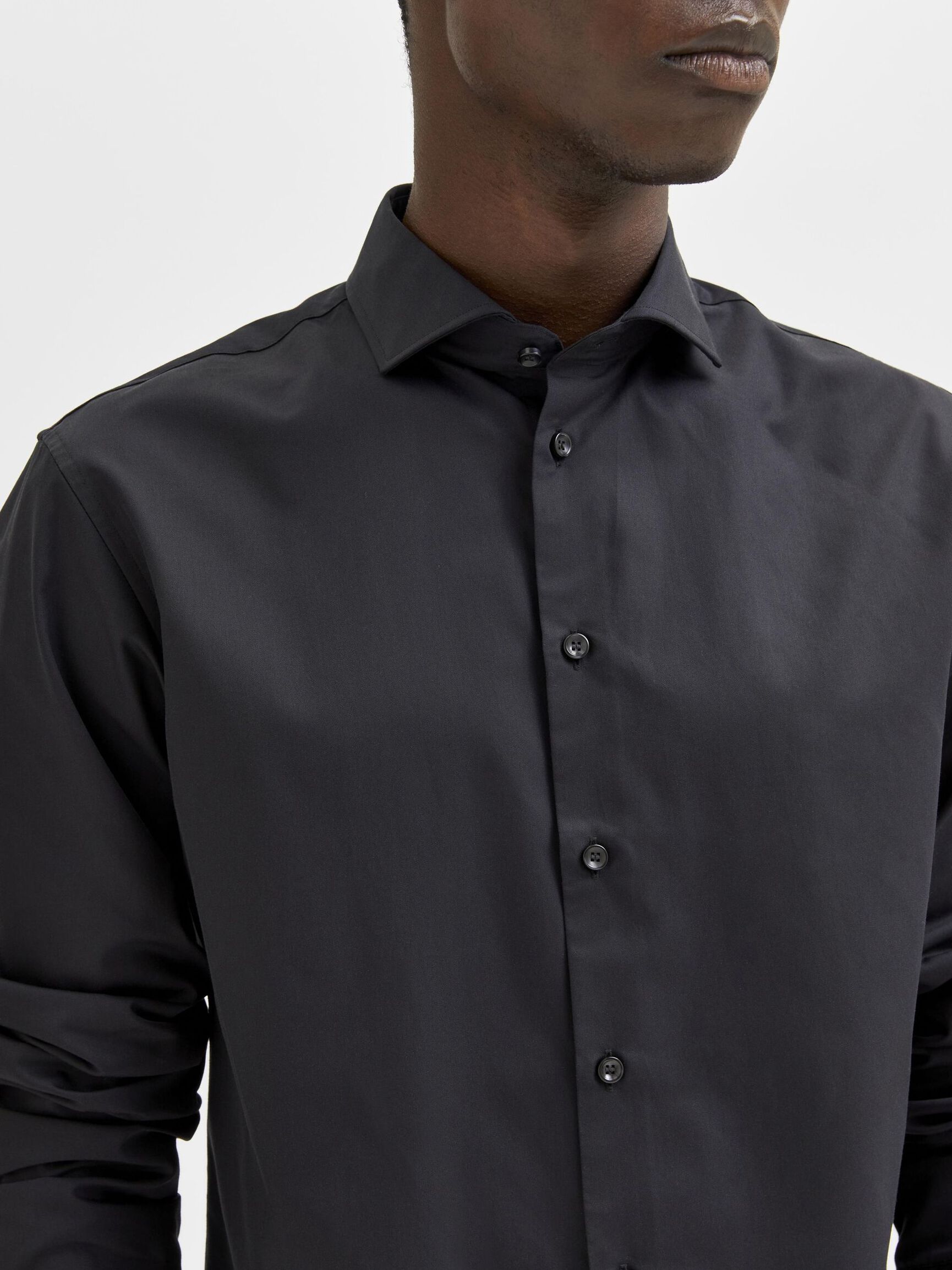 MANGA LARGA CAMISA, Black, highres