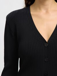 VISKOSEMIX STRICKJACKE, Black, highres