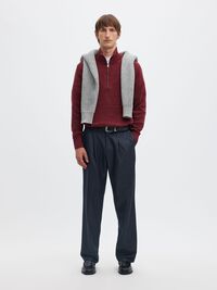 FERMETURE ÉCLAIR PULLOVER, Tawny Port, highres