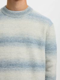 RELAXED FIT KNITTED PULLOVER, Dusty Blue, highres