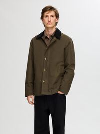 COTON CIRÉ VESTE, Grape Leaf, highres