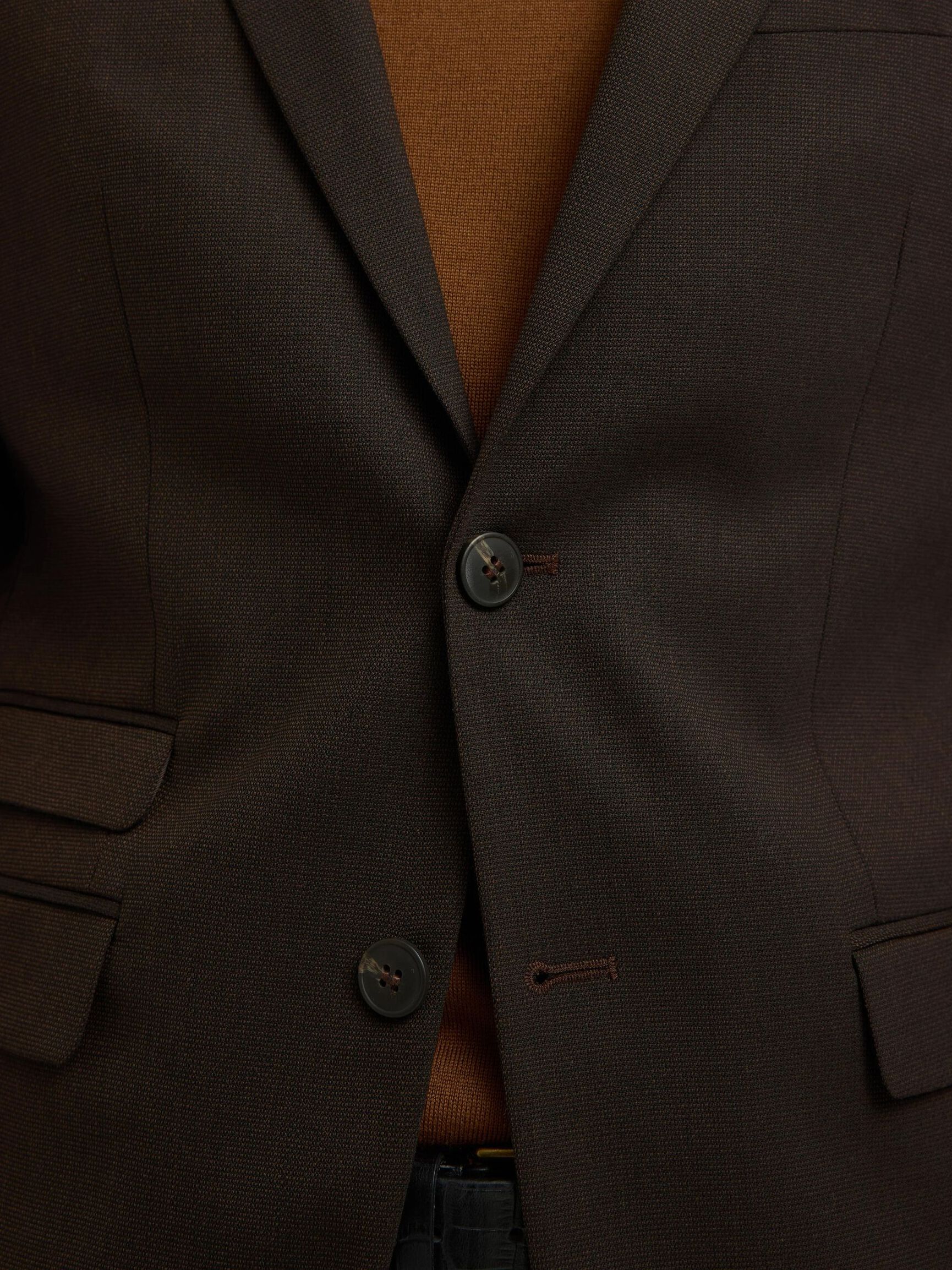 GEWEBTER WOLLGEMISCH BLAZER, Demitasse, highres