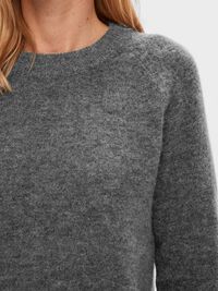 LANGE MOUWEN TRUI, Medium Grey Melange, highres