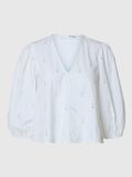 Selected PEARL DETAIL 3/4 SLEEVED BLOUSE, Bright White, highres - 16095953_BrightWhite_001.jpg
