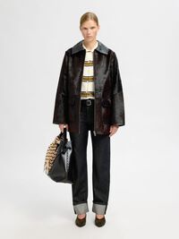 100% MERINO WOOL  LONG-SLEEVED POLO, Egret, highres