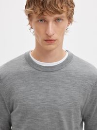 PULLOVER, Medium Grey Melange, highres