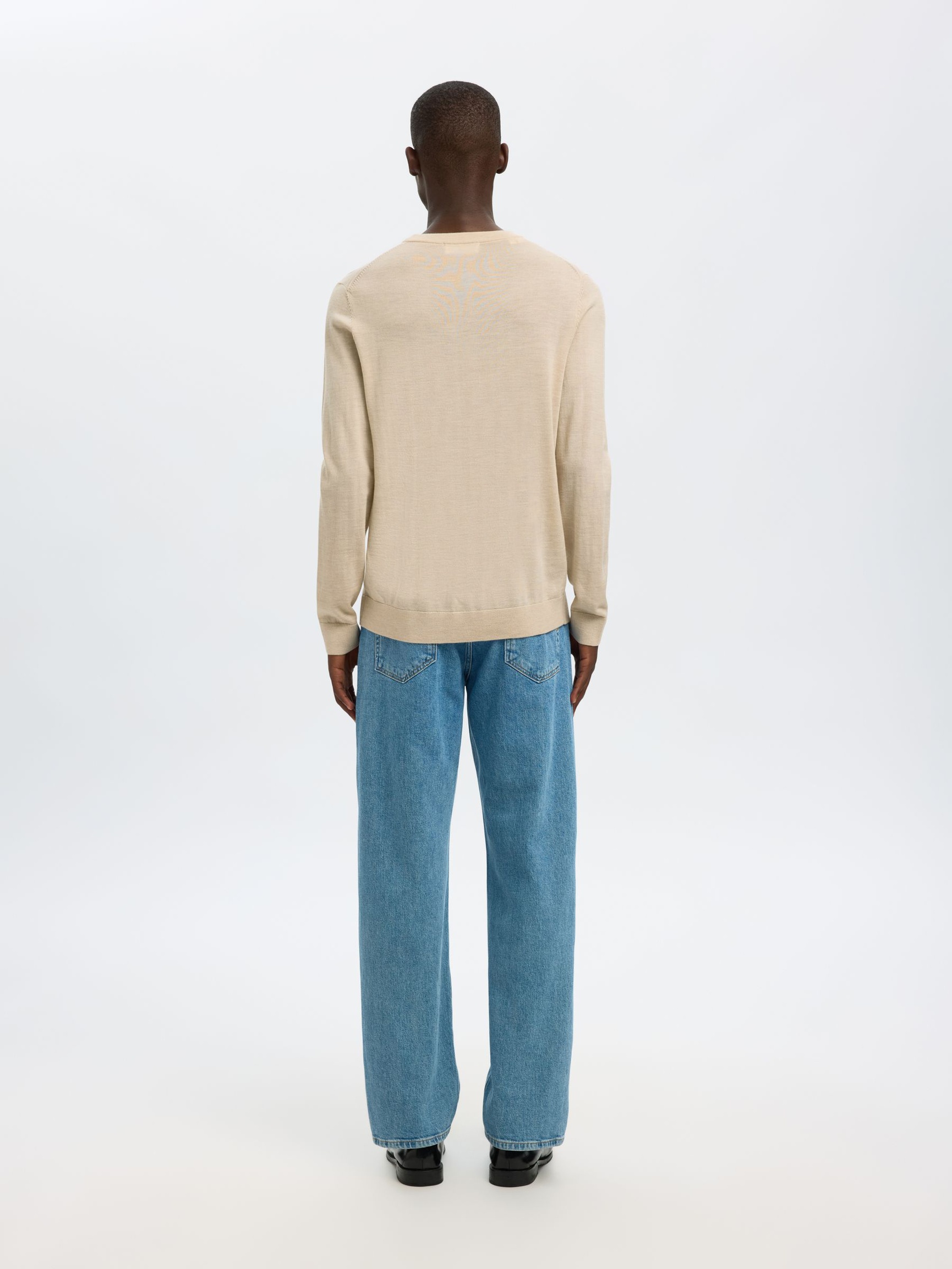 100 % LAINE MÉRINOS PULLOVER, Oatmeal, highres