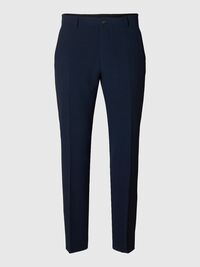 SLIM FIT SEERSUCKER SUIT TROUSERS, Dark Navy, highres