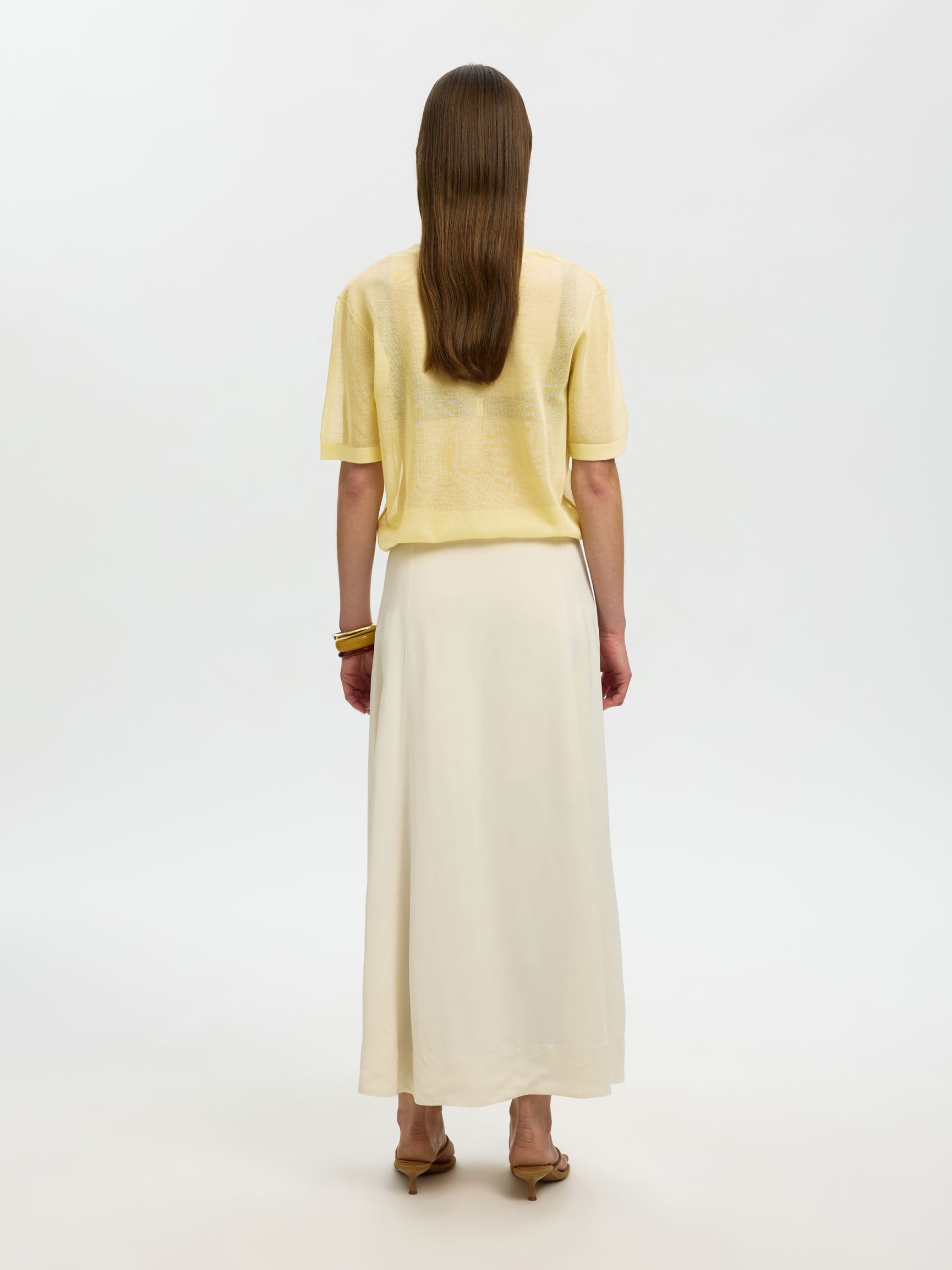 VISCOSE BLEND KNITTED TOP, Italian Straw, highres