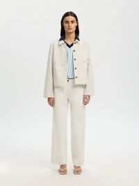 RELAXED FIT  JACKET, Egret, highres