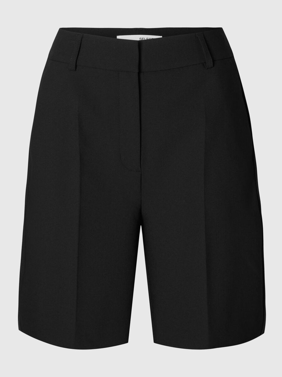 Selected FIGURSYDD SHORTS MED HØY MIDJE, Black, highres - 16096395_Black_001.jpg