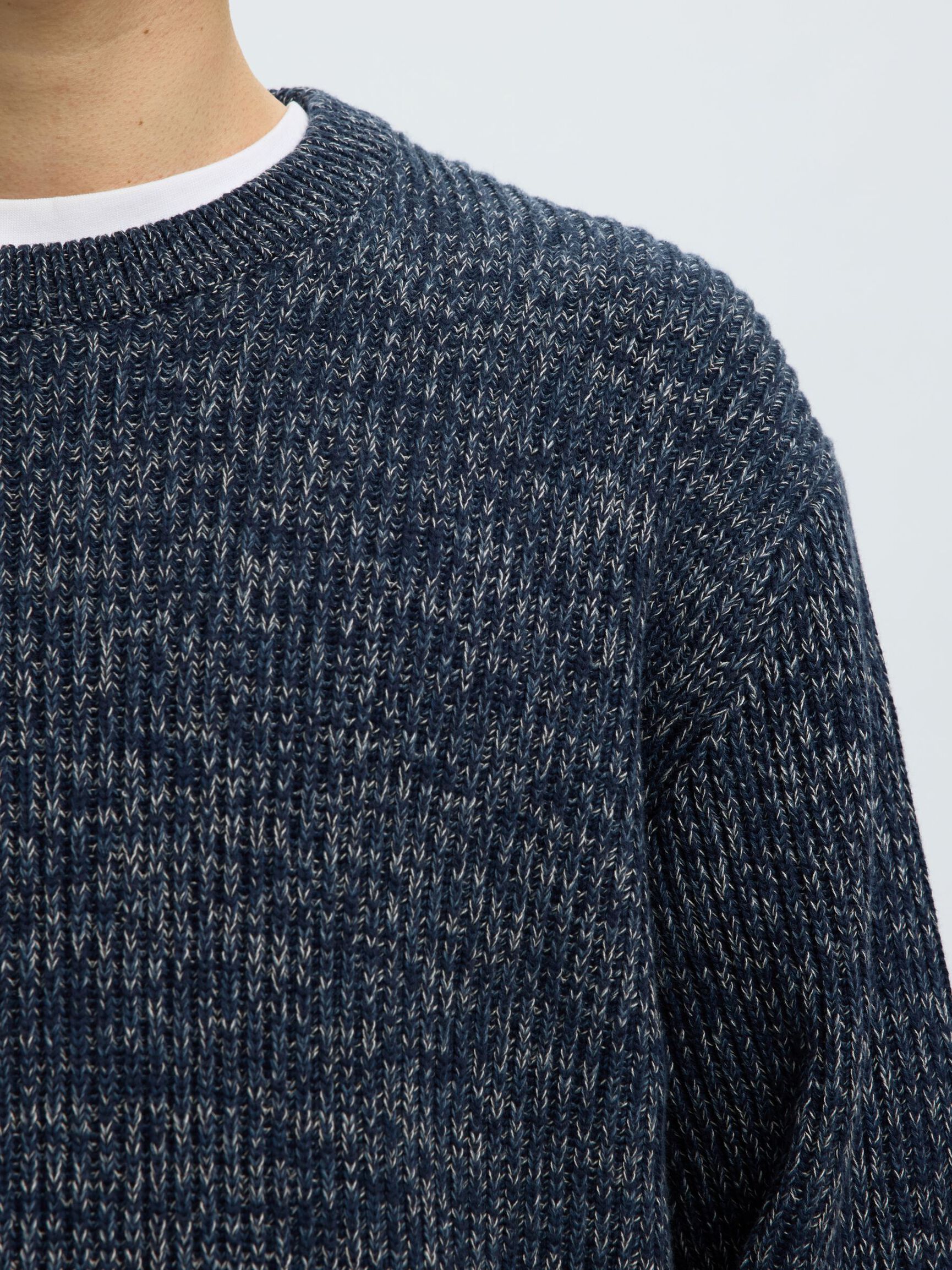 100% COTTON PULLOVER, Navy Blazer, highres