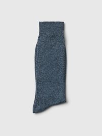 COTTON BLEND SOCKS, Sky Captain, highres