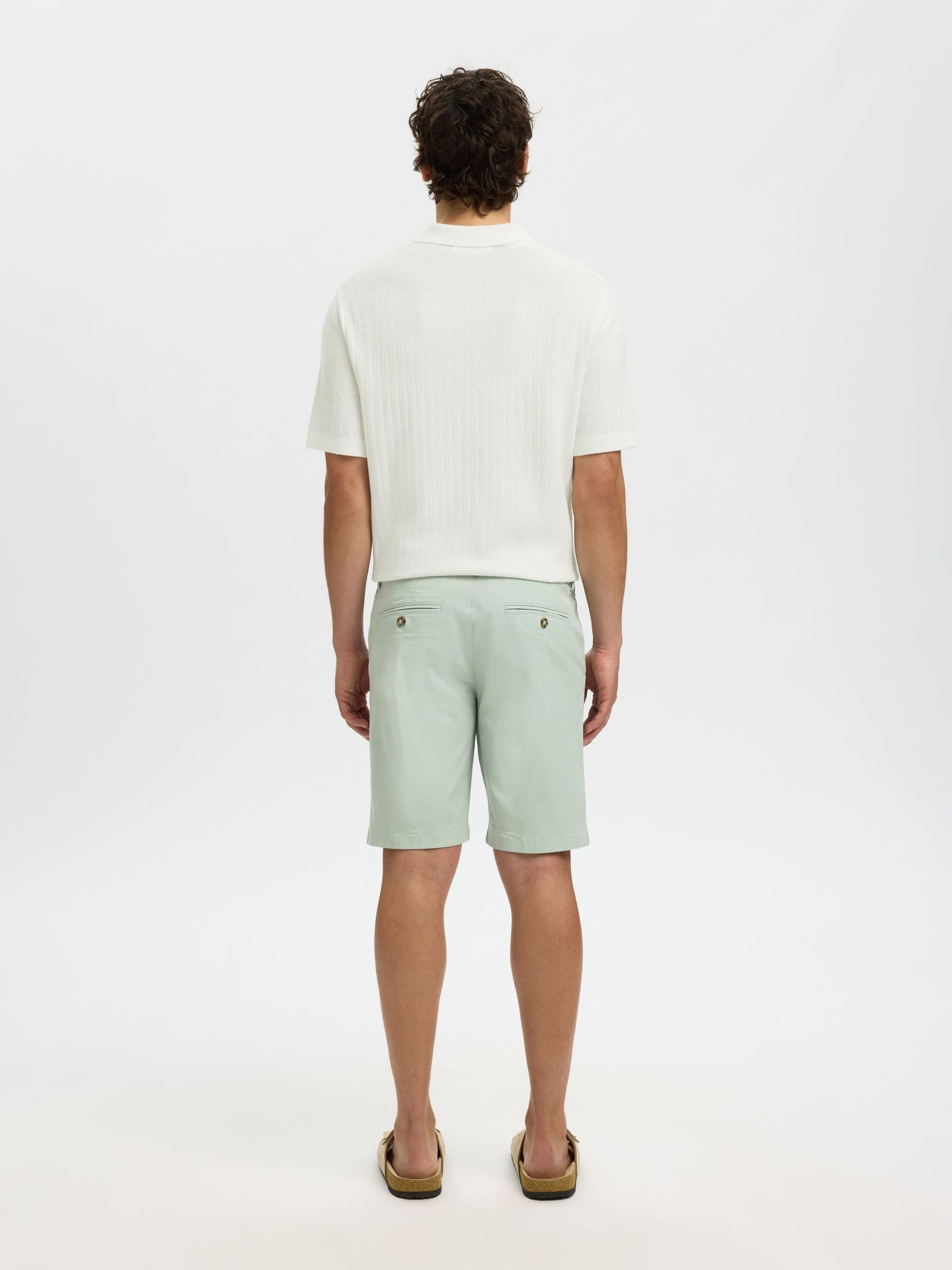 ZIP UP POLO SHIRT, Egret, highres