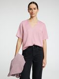 Selected SHORT SLEEVED V-NECK TOP, Bleached Mauve, highres - 16096434_BleachedMauve_008.jpg