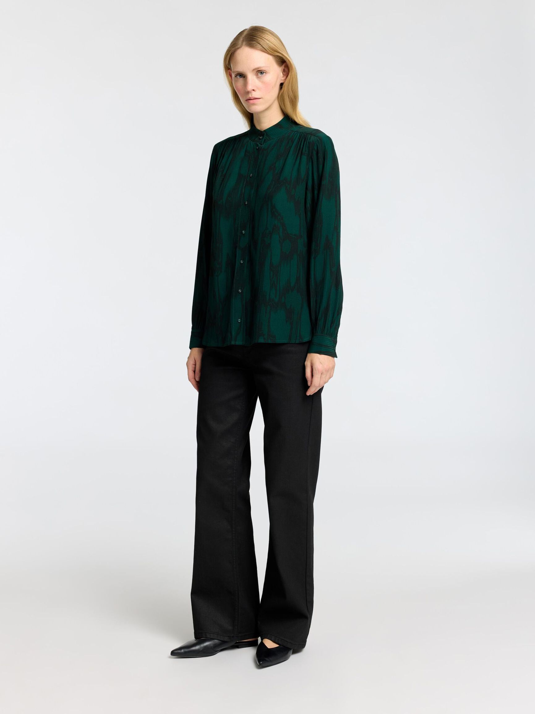 PRINTED LONG SLEEVED SHIRT, Scarab, highres